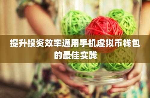 提升投资效率通用手机虚拟币钱包的最佳实践