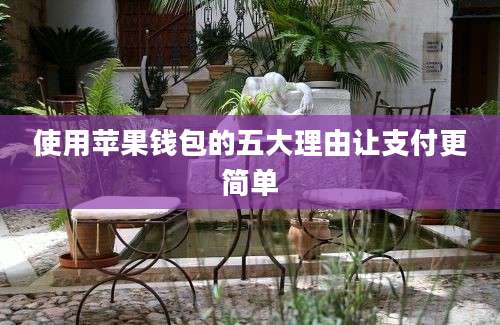 使用苹果钱包的五大理由让支付更简单