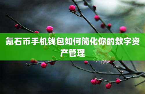 氪石币手机钱包如何简化你的数字资产管理