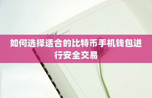 如何选择适合的比特币手机钱包进行安全交易