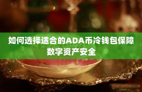如何选择适合的ADA币冷钱包保障数字资产安全
