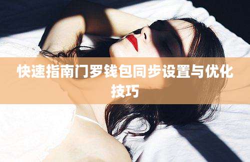 快速指南门罗钱包同步设置与优化技巧