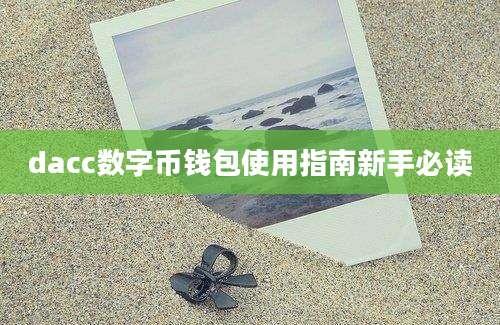 dacc数字币钱包使用指南新手必读