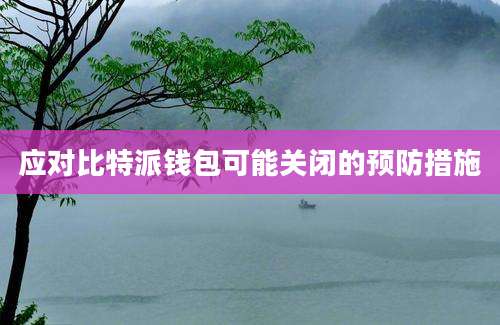 应对比特派钱包可能关闭的预防措施
