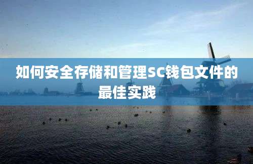 如何安全存储和管理SC钱包文件的最佳实践