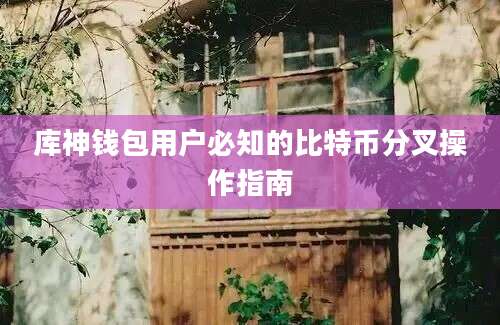 库神钱包用户必知的比特币分叉操作指南