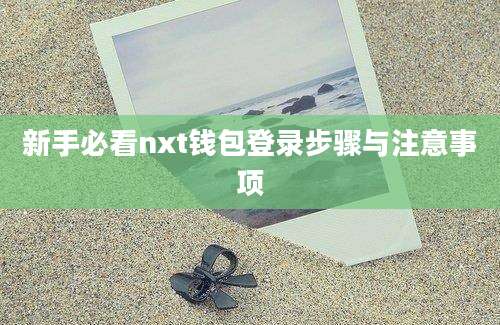 新手必看nxt钱包登录步骤与注意事项