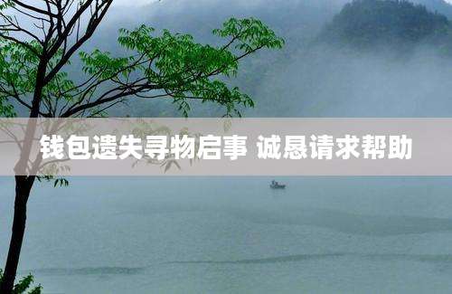 钱包遗失寻物启事 诚恳请求帮助