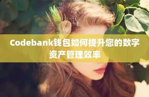Codebank钱包如何提升您的数字资产管理效率