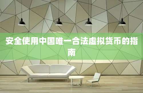 安全使用中国唯一合法虚拟货币的指南