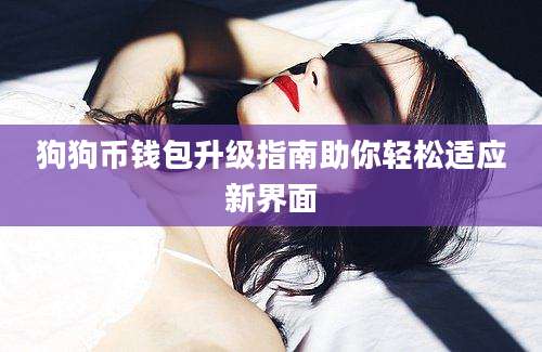 狗狗币钱包升级指南助你轻松适应新界面