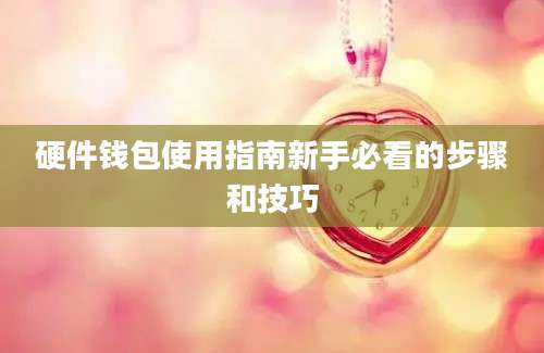 硬件钱包使用指南新手必看的步骤和技巧