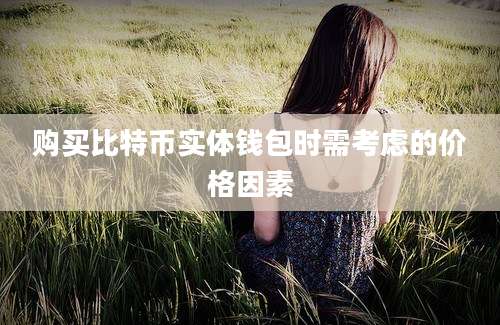 购买比特币实体钱包时需考虑的价格因素