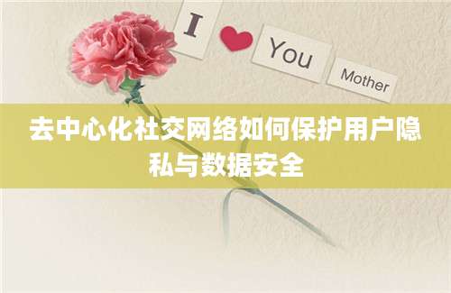 去中心化社交网络如何保护用户隐私与数据安全