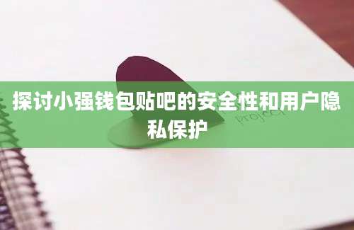 探讨小强钱包贴吧的安全性和用户隐私保护