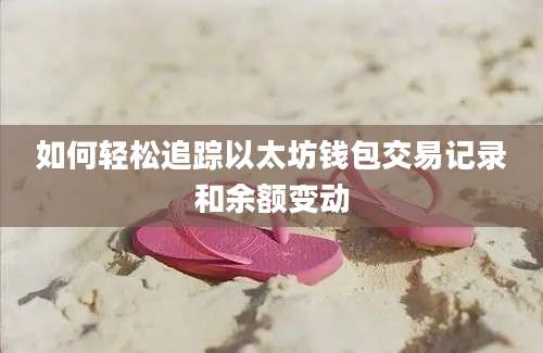 如何轻松追踪以太坊钱包交易记录和余额变动