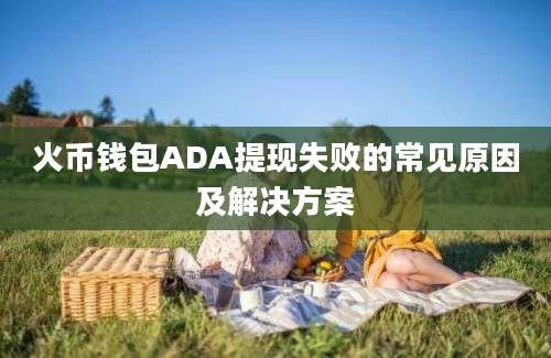 火币钱包ADA提现失败的常见原因及解决方案