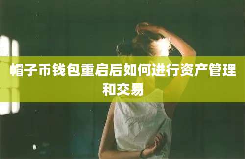 帽子币钱包重启后如何进行资产管理和交易