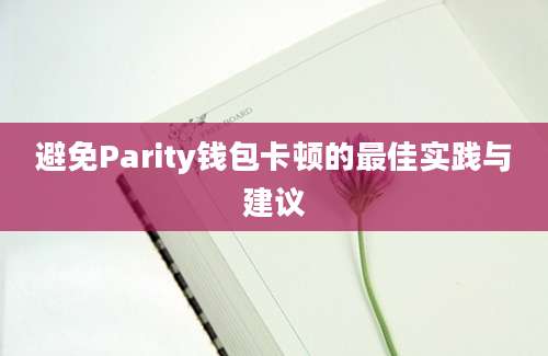 避免Parity钱包卡顿的最佳实践与建议