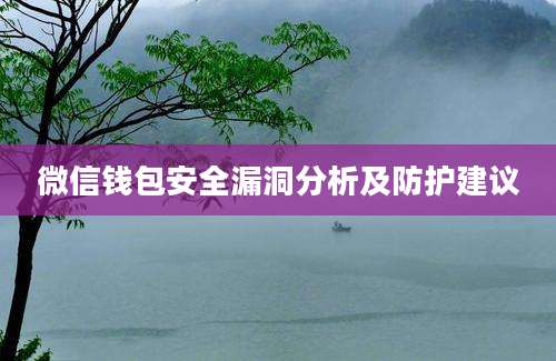 微信钱包安全漏洞分析及防护建议