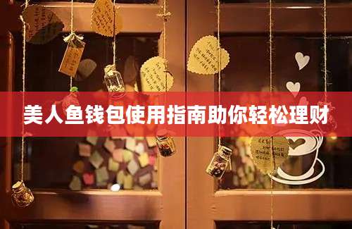 美人鱼钱包使用指南助你轻松理财