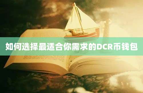 如何选择最适合你需求的DCR币钱包