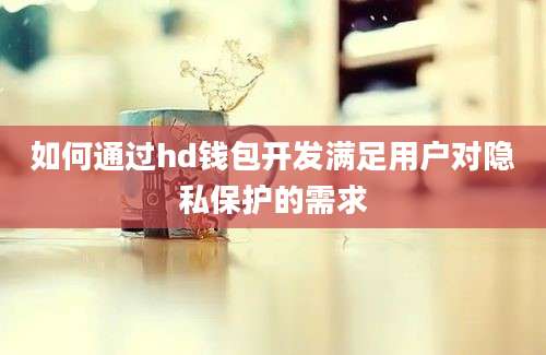 如何通过hd钱包开发满足用户对隐私保护的需求
