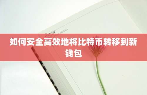 如何安全高效地将比特币转移到新钱包